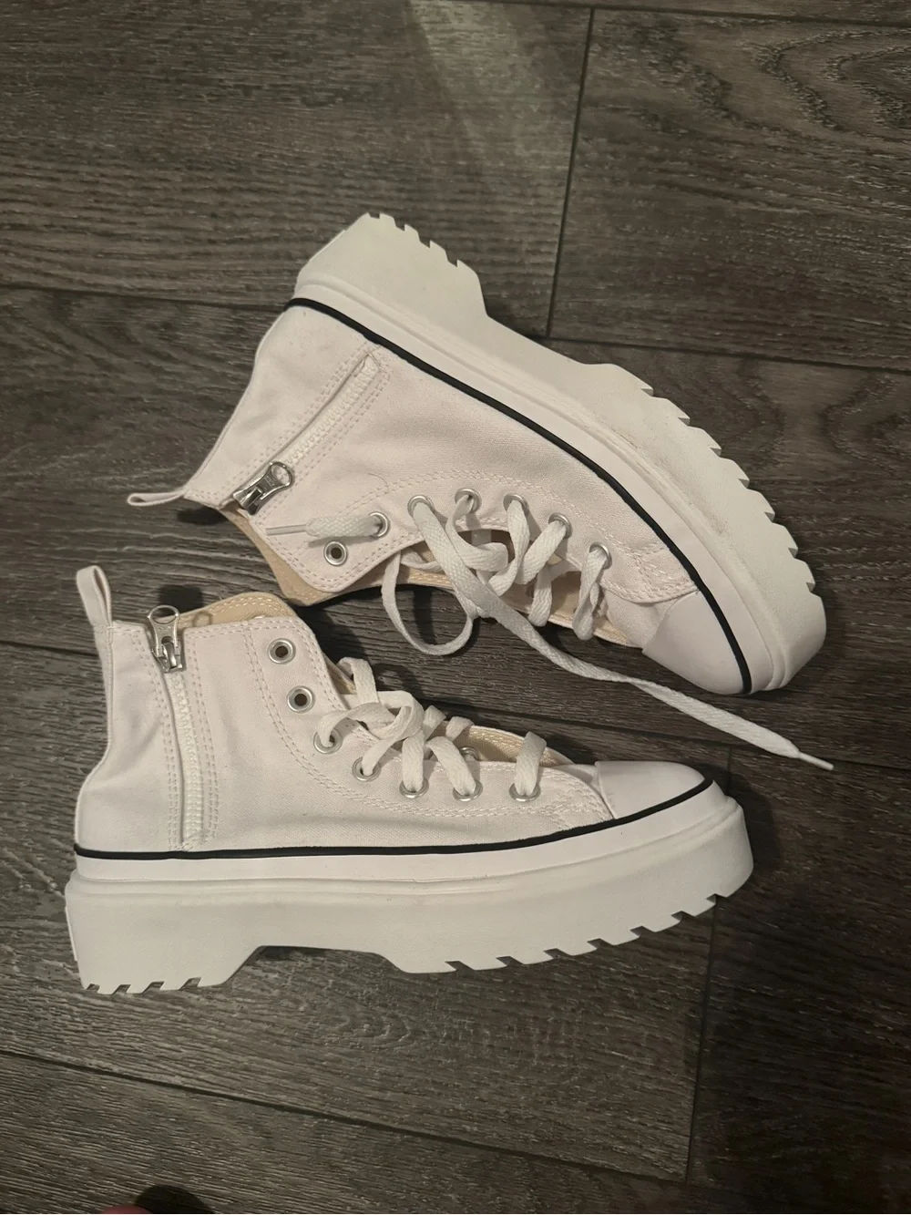 White Platform Converse
